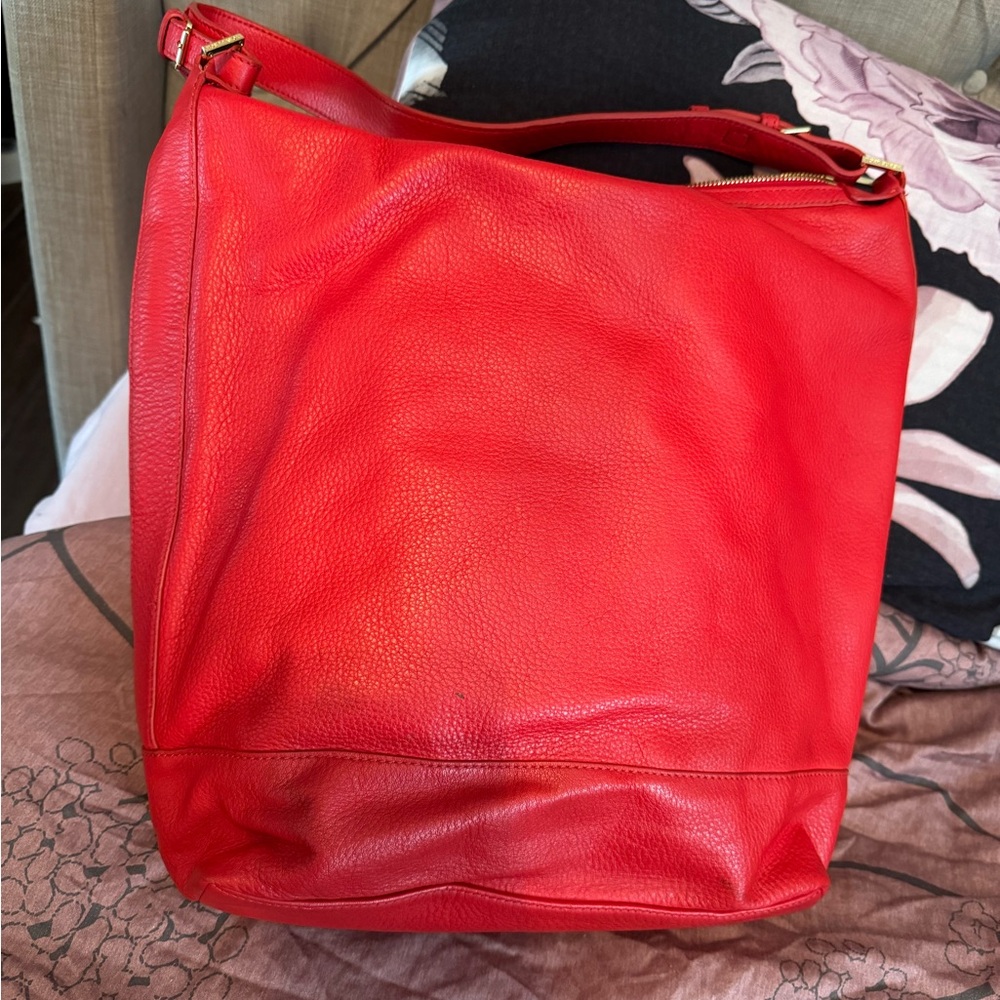 Tory Burch Red Leather Hobo Bag - Picture 5 of 15